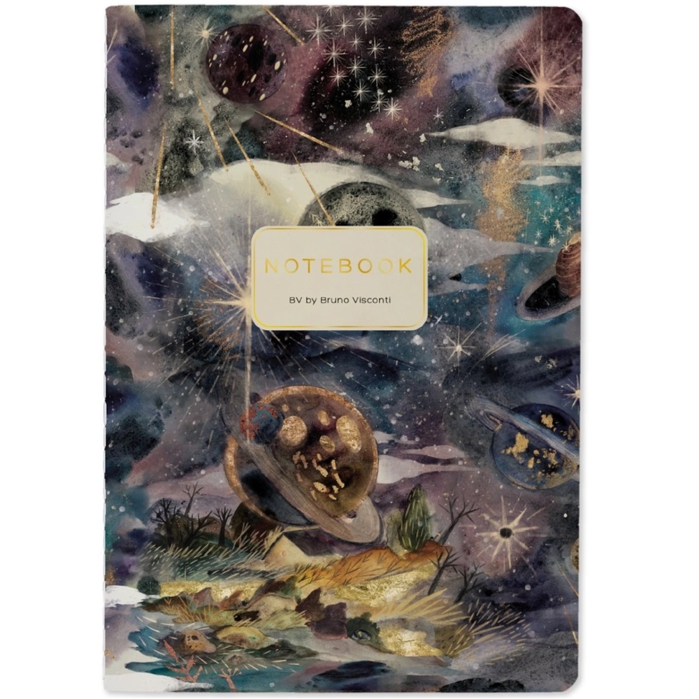 BV by Bruno Visconti Soft Touch A5 Notebook - Galaxy Outer Space - perfect gift
